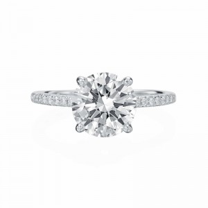 2.51ct Platinum Round Brilliant Cut Diamond Engagement Ring