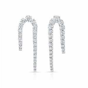 Rahaminov White Gold Cane Drop Earrings