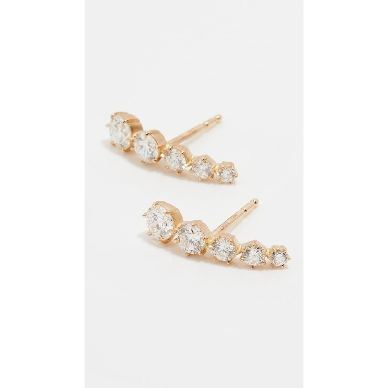 18k Yellow Gold Ara Five Stone Earrings