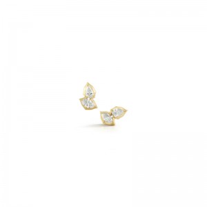 18k Yellow Gold Posey Diamond Studs