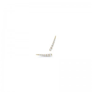 18k Yellow Gold Mini Luna Diamond Studs