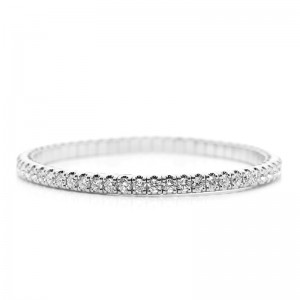 5.00ctw White Gold Stretch Diamond Bracelet