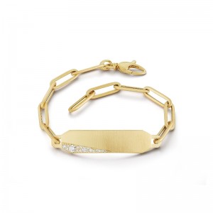 18k Yellow Gold Small ID Bracelet