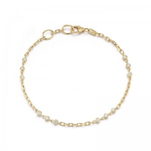 18k Yellow Gold Sophisticate Diamond Station Bracelet