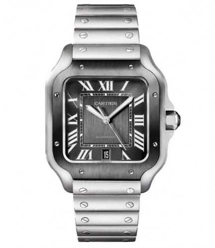 Santos de Cartier Watch, Large Model, Automatic Movement, Steel, Interchangeable Bracelets