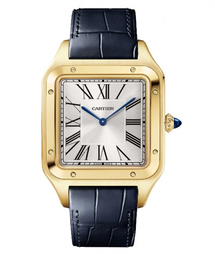 Cartier Santos-Dumont Watch, Extra Large Model, Hand-Wound Mechanical Movement, 18k Yellow Gold , Leather
