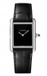 Tank Must de Cartier, Large Model, Quartz Movement, Steel, Leather