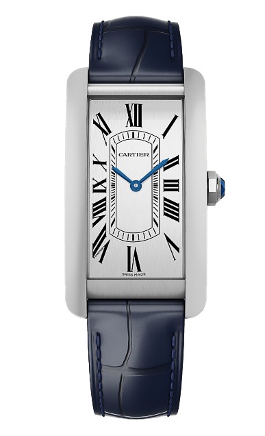 Tank Americaine Watch, Large Model, Automatic Movement, Steel, Leather