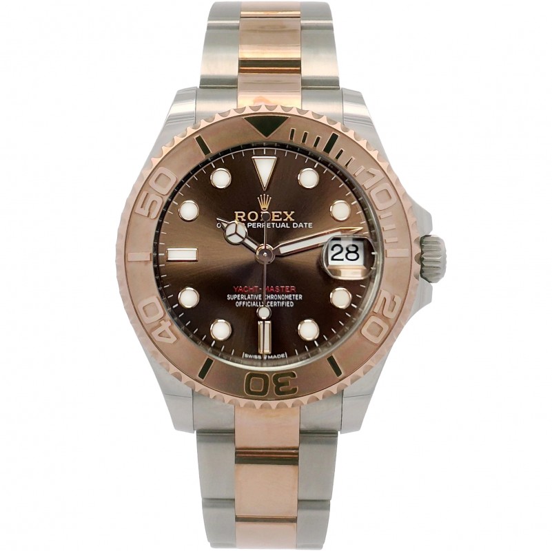Pre-Owned Rolex Yachtmaster 37 in Oystersteel & Everose Rolesor