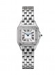 Panth&egravere de Cartier, Small Model, Quartz Movement, Steel & Diamonds