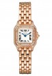 Panth&egravere de Cartier, Mini Model, Quartz Movement, Rose Gold & Diamonds.