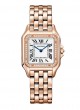 Panth&egravere de Cartier, Medium Model, Quartz Movement, Rose Gold & Diamonds