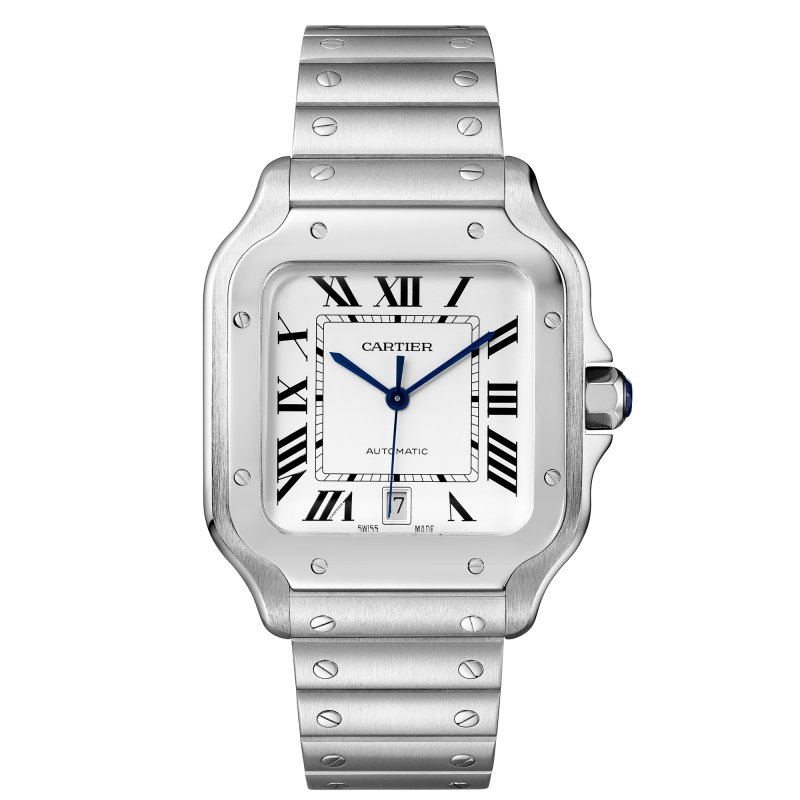 Santos de Cartier Watch, Medium Model, Automatic Movement, Steel