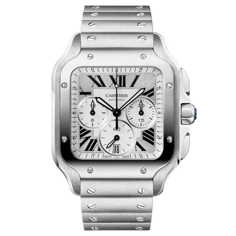 Cartier Santos de Cartier Chronograph Watch, Large Model, Automatic Movement, Steel