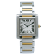 Pre-Owned Cartier Tank Fancaise in Steel & Yellow Gold