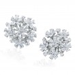 3.85ctw White Gold Diamond Various Shape Cluster Earrings