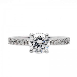 1.04ct Platinum Round Brilliant Diamond Engagement Ring