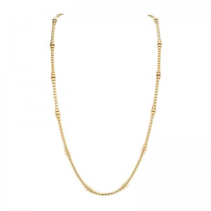 Yellow Gold Tubular Necklace