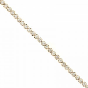 3.70ctw Rose Gold Bezel Set Diamond Bracelet