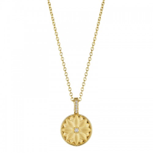 Penny Preville 18K Yellow Gold Lotus Medallion