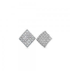 Roberto Coin Barocco White Gold Diamond Earrings