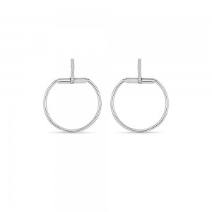 Roberto Coin Parisienne White Gold Diamond Drop Earrings