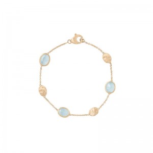 Marco Bicego Siviglia Collection Yellow Gold Aquamarine Bracelet