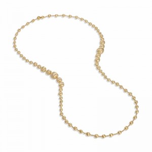 Marco Bicego Africa Collection Yellow Gold Graduated Double Wave Necklace
