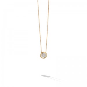 Marco Bicego Jaipur Collection Yellow and White Gold Diamond Bead Pendant