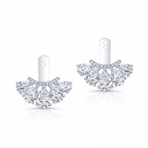 Rahaminov White Gold Diamond Earring Jackets