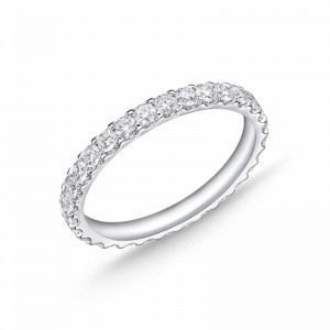 1.01ctw Platinum Diamond Eternity Wedding Band