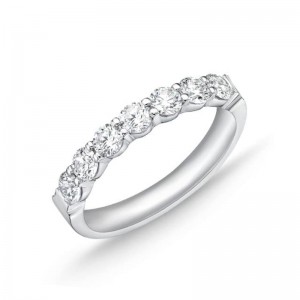 1.05ctw White Gold Petite Prong Diamond Wedding Band