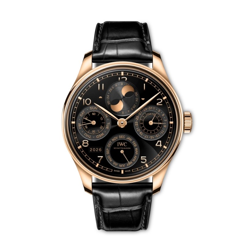 IWC Portugieser Perpetual Calendar 44 Rose Gold Black Dial