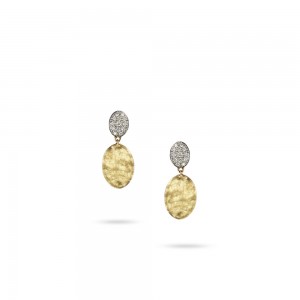 Marco Bicego Siviglia Collection 18k Yellow Gold & Diamond Pave Drop Earrings