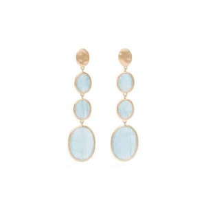 Marco Bicego Siviglia Collection Yellow Gold Aquamarine Drop Earrings