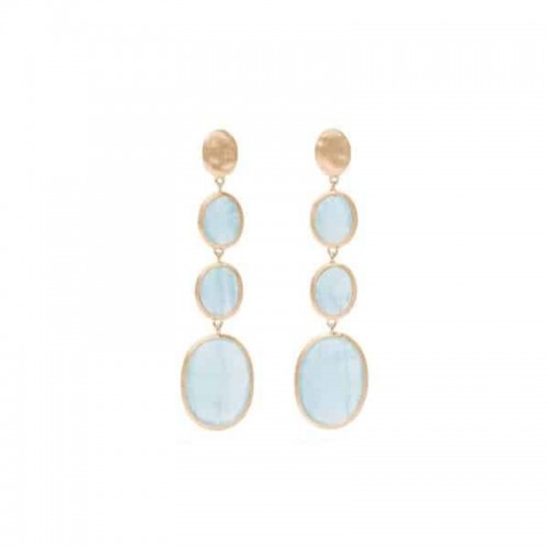 Marco Bicego Siviglia Collection Yellow Gold Aquamarine Drop Earrings