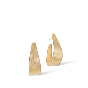Marco Bicego Lunaria Collection Yellow Gold Medium Hoop Earrings