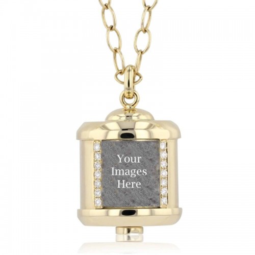 Phillips House Yellow Gold Diamond Revolving Heritage Pendant