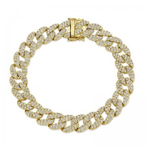 4.36ctw Pave Link Diamond Bracelet