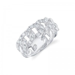 White Gold Diamond Link Ring