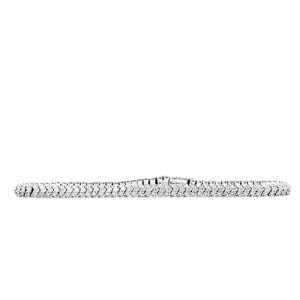 3.88ctw White Gold Round Brilliant Cut Diamond Bracelet
