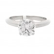 1.39 Carat Platinum Round Brilliant Solitaire Diamond Engagement Ring