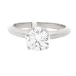 1.39 Carat Platinum Round Brilliant Solitaire Diamond Engagement Ring