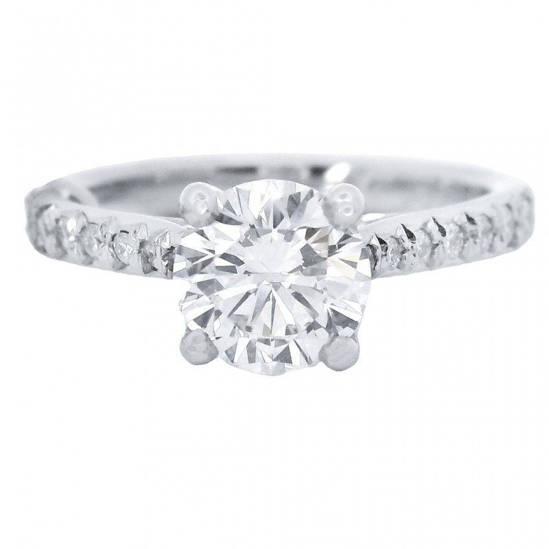 Platinum 1.04 Carat Diamond Engagement Ring