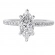 18k White Gold 1.22 Carat Marquise Cut Diamond Engagement Ring