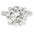 Platinum 5.10 Carat Round Brilliant Cut Solitaire Diamond Engagement Ring