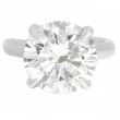 Platinum 5.10 Carat Round Brilliant Cut Solitaire Diamond Engagement Ring
