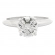1.60 Carat 18k White Gold Round Brilliant Cut Solitaire Diamond Engagement Ring