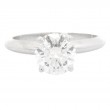 1.60 Carat 18k White Gold Round Brilliant Cut Solitaire Diamond Engagement Ring