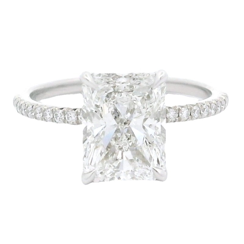 Platinum 2.50 Carat Radiant Cut Engagement Ring